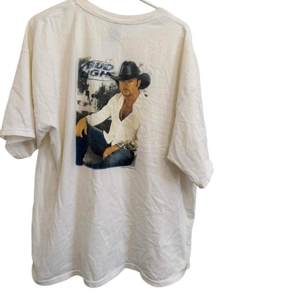 Bud Light Tim McGraw 2002 Graphic TShirt XXL 2XL Vintage Country Concert Tee Y2K - Picture 6 of 8